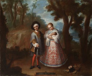 IX. Od Španěla a Albína, Návrat zpět (IX. De español y albina, torna atrás), kolem 1760 od Juan Patricio Morlete Ruiz