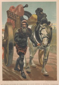 Johannes Gutenberg opouští Štrasburk. Z: Věda a její muži, 1879.