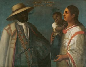 Černoch a Indián vyrábějí vlka, asi 1715