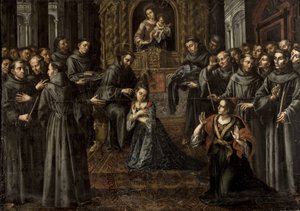 Svatá Klára z Assisi (1194-1253) - Baroko: Profese svaté Kláry od Ruize Soriana, Juana (1701-1763) od Juan Ruiz Soriano