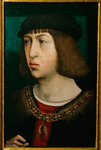 Philipp der Schoene, kastilský král, syn císaře Maxmiliána, otec císaře Karla V... (olej na dubovém dřevě) od Juan de (attr. to) Flandes