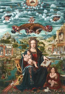 Panna s dítětem a svatý Jan od Juan de Borgoña
