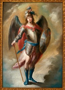 Archanděl Saint Michael - obraz Juan de Espinal (1714-1783), olej na plátně, ca. 1780 - Muzeum výtvarného umění v Seville, Španělsko od Juan de Espinal