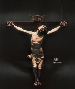 Ukřižování. Socha od Juana de Juni (1507-1577). Sochařství na dřevě. od Juan de Juni