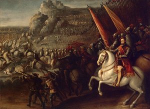 ""bitevní scéna"" Obraz Juan de la Corte (1597-1660) 1643 Rozměr 66,5 x 88 cm Státní Ermitáž, Petrohrad