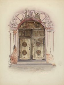Malování dveří a stěn, c. 1941. od Juanita Donahoo