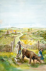 Venkovská krajina, 2000 před naším letopočtem, c1990-2010 od Judith Dobie