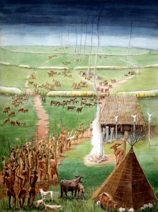 Windmill Hill, Avebury, Wiltshire, v době neolitu od Judith Dobie