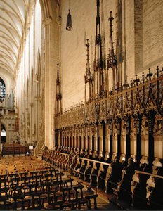 Choirstalls v Muensteru v Ulmu od Jörg the Elder Syrlin