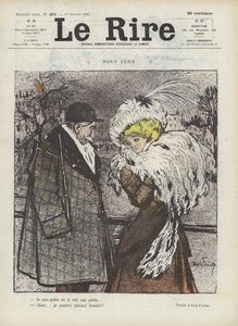 Pod nulou. Ilustrace pro Le Rire od Jules Abel Faivre