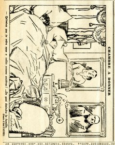 Upřímný, satirický v N & B od Jules Abel Faivre
