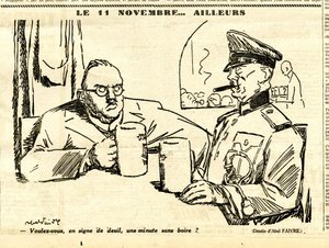 Upřímný, satirický v B&W od Jules Abel Faivre