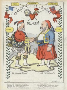 Návštěva krále Edwarda VIII. ve Francii. Ilustrace pro Le Rire