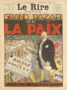 Velký mírový bazar. obálka Le Rire, 2. listopadu 1918 od Jules Abel Faivre