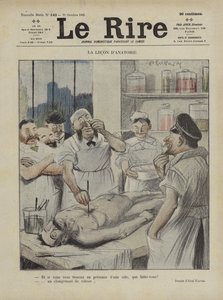 Lekce anatomie. Ilustrace pro Le Rire