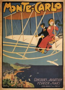 Monte-Carlo soutěžní letectví (plakát) od Jules Alexandre Gruen or Grun