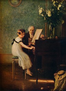 Hudební lekce, 18. století od Jules Alexis Muenier