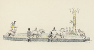 Koňský akt (barva litho) od Jules Arsene (after) Garnier