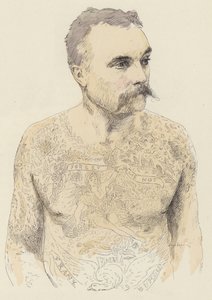 Tetování (barevné lito) od Jules Arsene (after) Garnier
