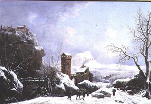 Zimní krajina od Jules Cesar Denis van Loo