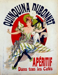 Reklama na Quinquina Dubonnet “”Aperitiv ve všech kavárnách”””. Plakát Julese Chereta (1836 - 1932)