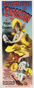Umění. Zábava. Velké divadlo expozice (Universal Exposition of Paris od Jules Cheret