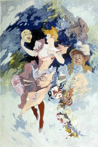 Návrh Cherret pro karneval na konci 19. století. od Jules Cheret