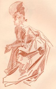 Kresba v Sanguine, c1900 1903-1904 od Jules Cheret