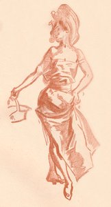 Kresba v Sanguine, c1900 1903-1904 od Jules Cheret
