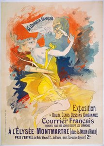 Výstava Le Courrier Francais, kolem roku 1895 (plakát) od Jules Cheret
