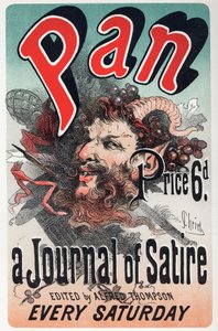 Literatura. Pánev, satirické noviny. Plakát Julese Chereta, Anglie, kolem roku 1880 (plakát) od Jules Cheret