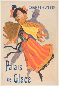 Plakát inzerující Ledový palác, Champs Elysees