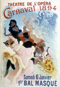 Plakát Cherret pro karneval roku 1894 v Theater de l