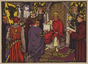 Císař Svaté říše římské Jindřich VII. udělující imperiální bezprostřednost kantonu Uri