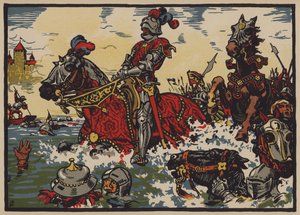 Vítězství Švýcarů nad Burgundy v bitvě u Moratu, 22. června 1476 (barva litho)