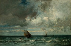 Barks Fleeeing Before the Storm, 187075. od Jules Dupré