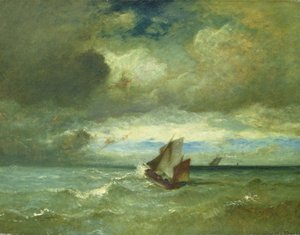Rozbouřené moře od Jules Dupré