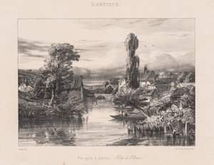 Pohled na Alençon od Jules Dupré