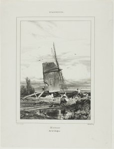 Větrný mlýn v Sologne od Jules Dupré