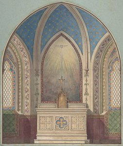 Návrh pro oltář, Saint Clotilde, druhá polovina 19. století. Tvůrci: Jules-Edmond-Charles Lachaise, Eugène-Pierre Gourdet. od Jules Edmond Charles Lachaise and Eugène Pierre Gourdet