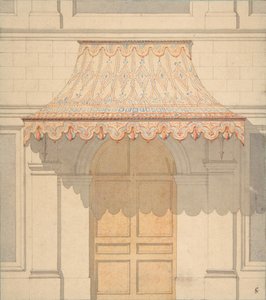 Design pro markýzu nad dveřmi, v maurském stylu, 1830-97. Tvůrci: Jules-Edmond-Charles Lachaise, Eugène-Pierre Gourdet.