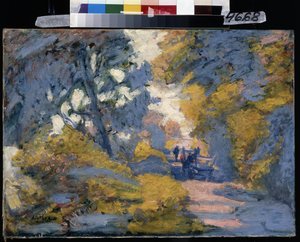 Slunečná cesta. Obraz Jules-Leon Flandrin (Jules Leon Flandrin od Jules Flandrin