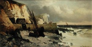 Rybolov z vlnolamu od Jules G Bahieu