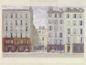 č. 20 až č. 26 rue du Four, Paříž, Francie, 1893 (wc na papíře)