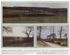Panorama výšin Saint-Prix, Montgivroux, Route de Mondement a Montgivroux