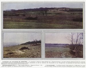 Panorama výšin Saint-Prix, opevnění 77, ve Villevenardu