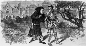 Ilustrace pro Quentina Durwarda, historický román Waltera Scotta (1771-1832), rytina Jules Huyot (1841-1921) od Jules Huyot