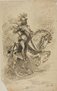 Kavalír na koni od Jules Jacquet