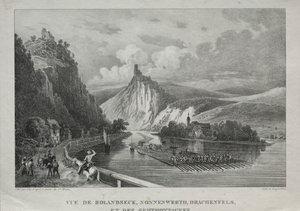 Pohled na Rolandseck, Nonnenwerth, Drachenfels a Siebenbirge od Jules Jean Baptiste de Joly