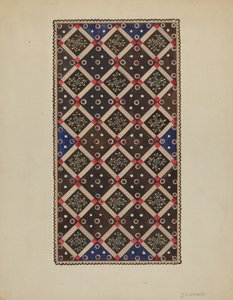 Knoflíkový koberec, c. 1936.